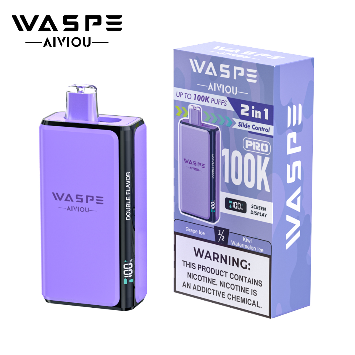 WASPE Double Flavor Pro 100K Puffs Disposable Vape