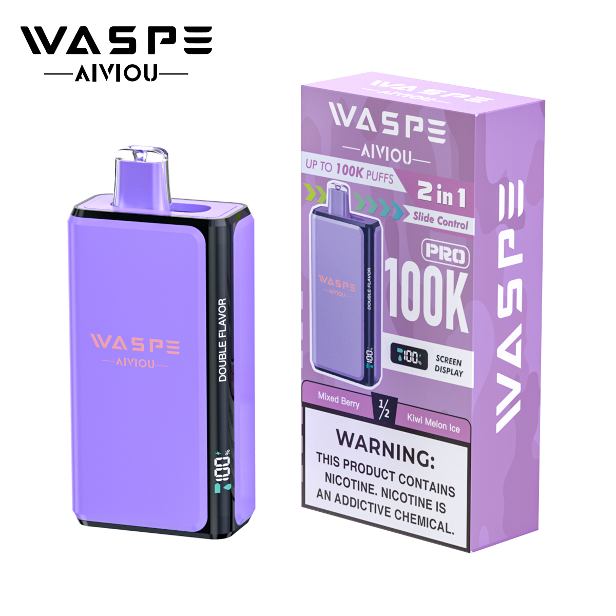WASPE Double Flavor Pro 100K Puffs Disposable Vape
