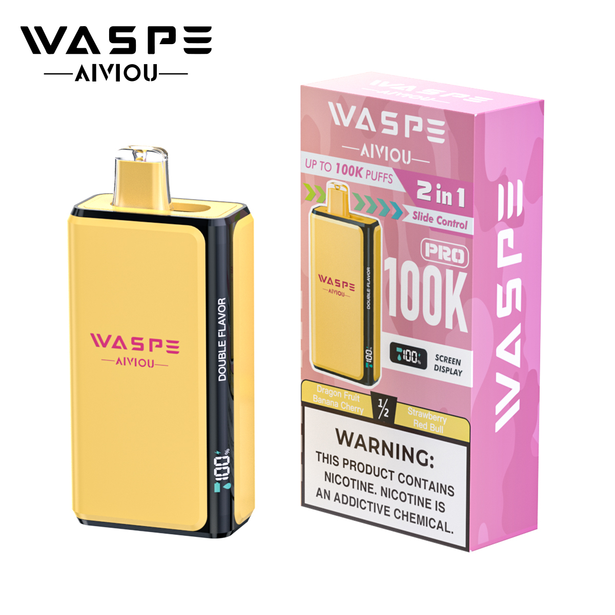 WASPE Double Flavor Pro 100K Puffs Disposable Vape