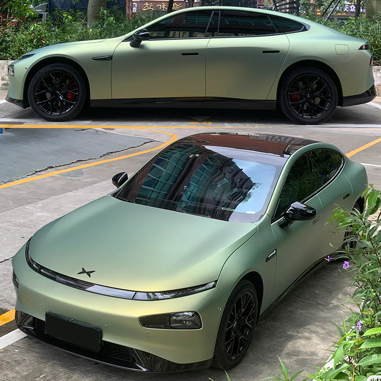 Pet matte city green bamboo