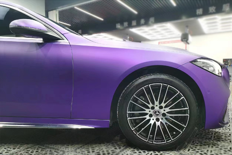 Matte surface electroplating metal purple
