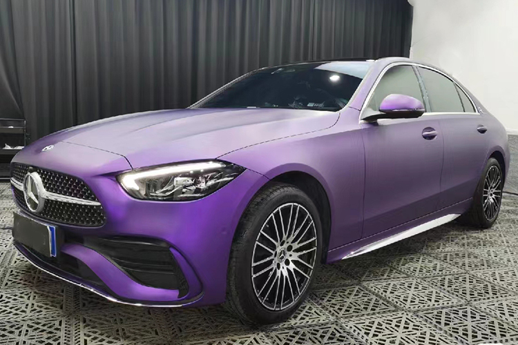 Matte surface electroplating metal purple