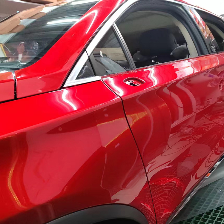 PET Liquid Metal Ruby Red