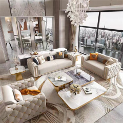 Modern Corner white leather tufted Sofa  Luxury Upholstered L-Shaped Couch for Living Room, Soft Comfortable Seating