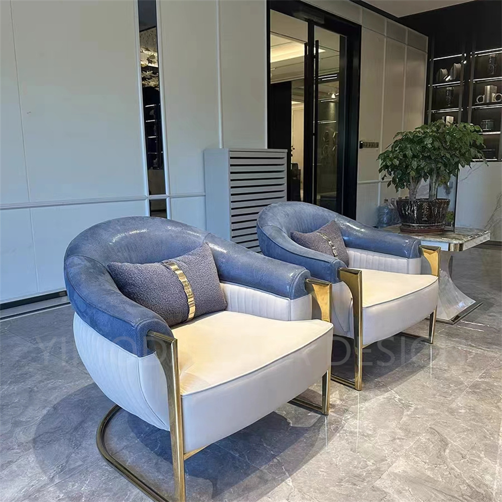Villa hotel High Quality Modern Contemporary 1+2+3 Luxury Sofa Set Sectional Genuine Leather Curved Sofa