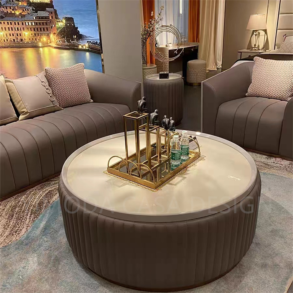 Modern elegant 1+2+3 Combination Sofa Set Beautiful Leather with Purple Lounge Sofa For Villa Apartment Home Furniture