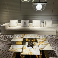 Luxury Modern White Leather Sofa, Elegant led sofa Style White Upholstery L shaped sectional sofa Living Room Furniture