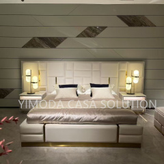 Luxury Modern White Leather Sofa, Elegant led sofa Style White Upholstery L shaped sectional sofa Living Room Furniture