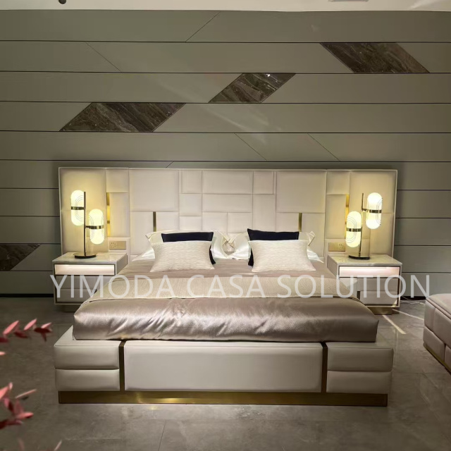 Luxury Modern White Leather Sofa, Elegant led sofa Style White Upholstery L shaped sectional sofa Living Room Furniture