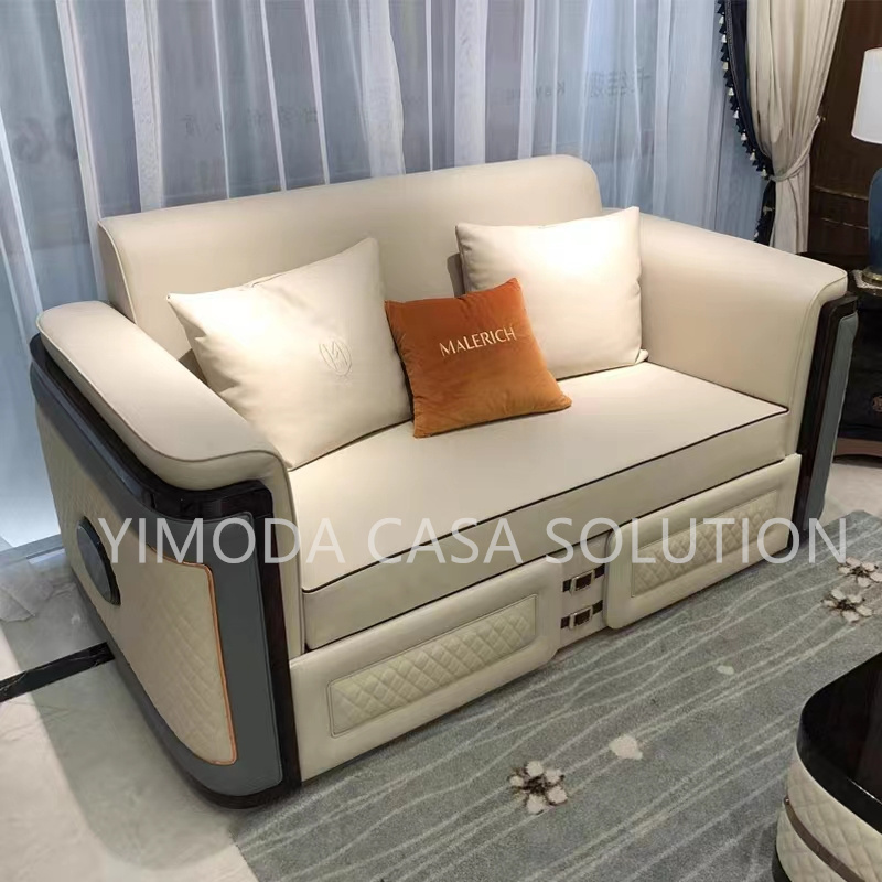Villa Designs Modern Style Light Luxury Living Room Furniture white leather Set Customize 1123 seater Sofas Home Furniture