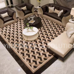 Villa Designs Modern Style Light Luxury Living Room Furniture Set Customize Blackl White leather contrast color leather Sofas for Sale Home Furniture