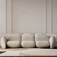 Italian Light Luxury designer art black velvet Sofa Living Room Small High-end Villa Modern Simple Black Art Sofa