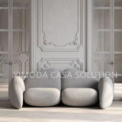 Italian Light Luxury designer art black velvet Sofa Living Room Small High-end Villa Modern Simple Black Art Sofa