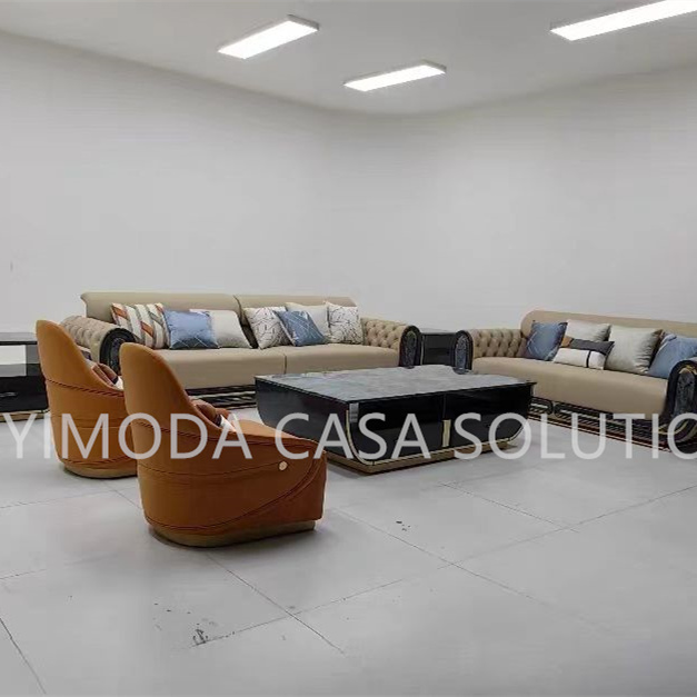 Modern Villa Hotel Sofa 1123 seater sofa set with Decor for Apartment Lounge Hotel or Villa Living Room Sofa