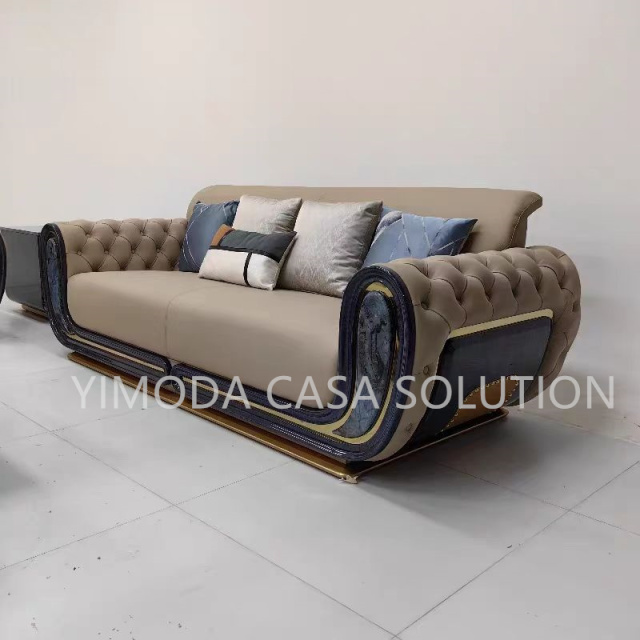 Modern Villa Hotel Sofa 1123 seater sofa set with Decor for Apartment Lounge Hotel or Villa Living Room Sofa