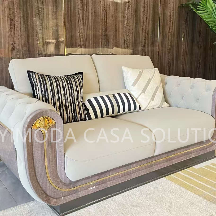 High End Italian Modern Leather Modular Sectional Villa 1123 seater Couch Sofa Set chesterfield beige leather sofa