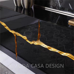 Italian Luxury Designer Black Golden Wooden Cabinet Handmade Art buffet cabinet  For Living Room And Dining Room