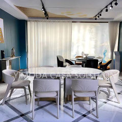Natural stone top Dining Table Luxury High-end Marble Top Dining Table High Quality Dining Room Furniture for Villa and Hotel