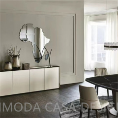 Customized Professional Factory champagne golden Wood Dining cabinet buffet High Gloss Sideboard Cabinet