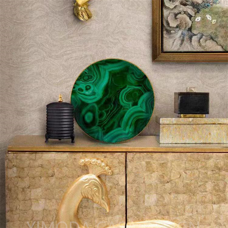 French art peacock seahsell Sideboard Storage Cabinet Black Modern art peacock shell parquet decor buffet Cabinet for Dining Room Kitchen and Entryway