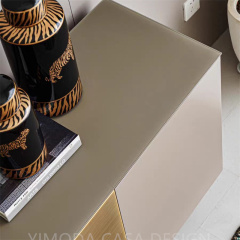 Modern Luxury beige golden Sideboard Cabinet for Dining Room Home Furniture Luxury Design Sideboard Buffet Cabinet