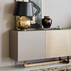 Modern Luxury beige golden Sideboard Cabinet for Dining Room Home Furniture Luxury Design Sideboard Buffet Cabinet