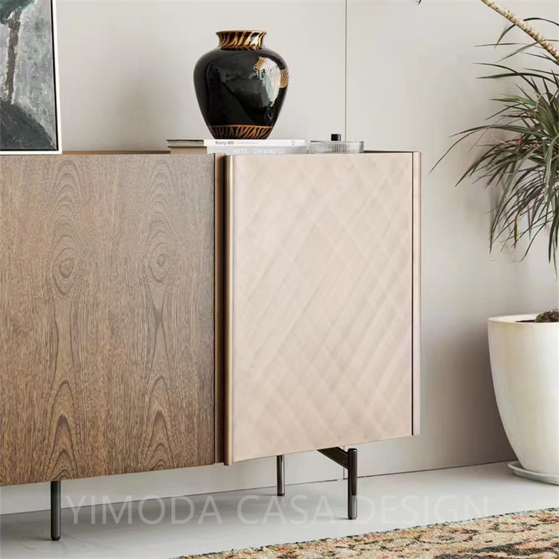 Modern Luxury art Beige Brown Sideboard Cabinet Luxury Buffet Cabinets Dining Room Furniture Storage Cabinet Sideboards