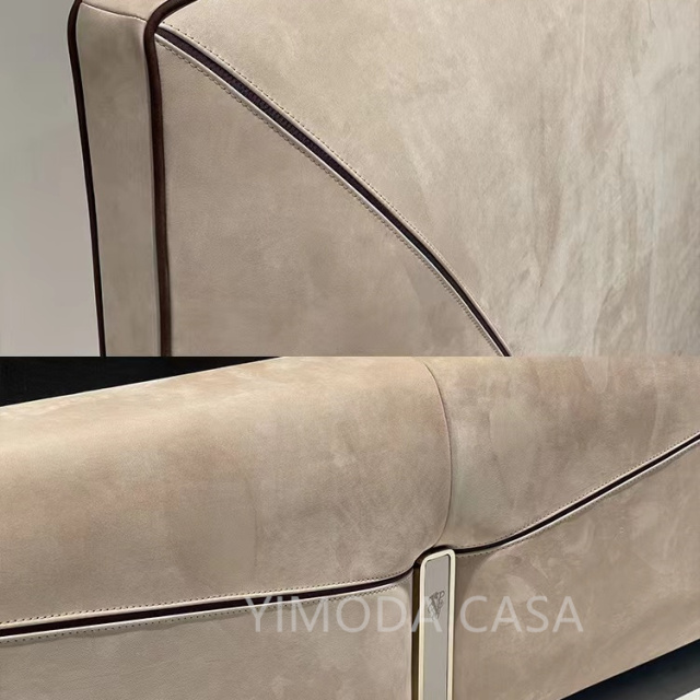 Modern Luxury Bedroom Furniture Set Italian Leather Hotel king Size Couple Bed Classic Modern Luxury Beds