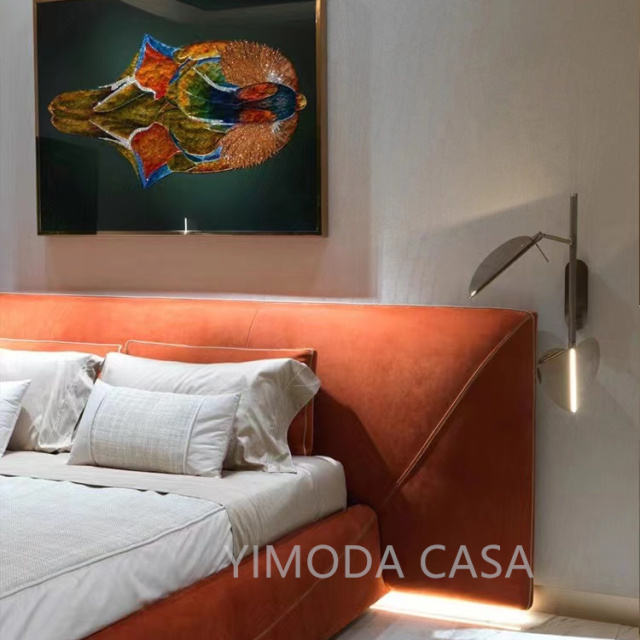 Modern Luxury Bedroom Furniture Set Italian Leather Hotel king Size Couple Bed Classic Modern Luxury Beds