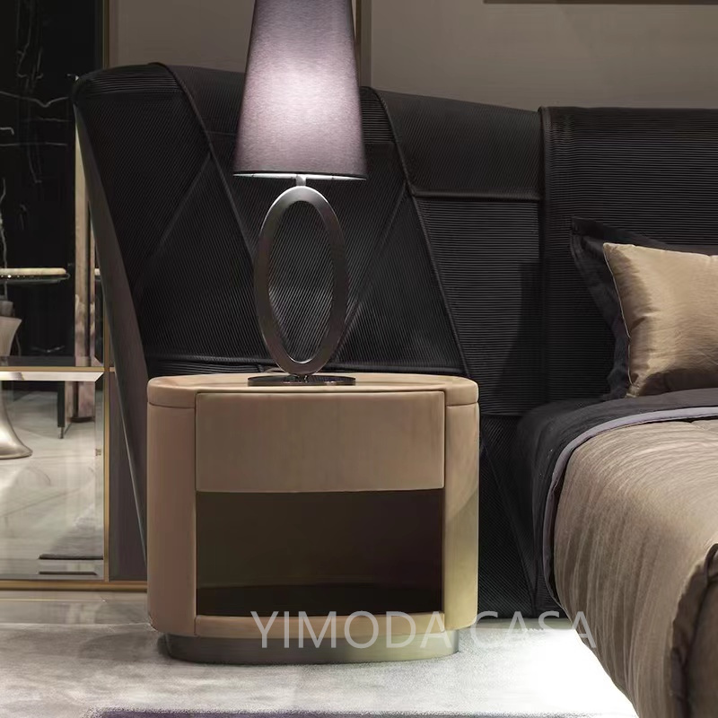 Italian Luxury Master Bedroom Large Black large bedhead Wood Bed Modern Double Bed Luxury Upholstered Bed