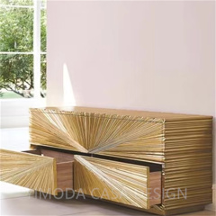 Luxury Italian Modern Kitchen Sideboard Living Room Buffet Cabinet Mirror Silver Golden Wine Console Kitchen Buffet Cabinet