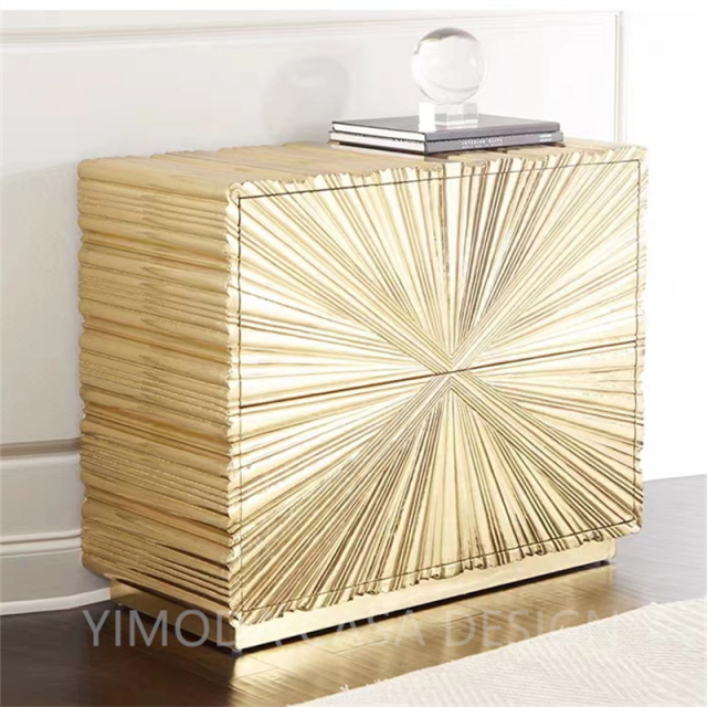 Luxury Italian Modern Kitchen Sideboard Living Room Buffet Cabinet Mirror Silver Golden Wine Console Kitchen Buffet Cabinet