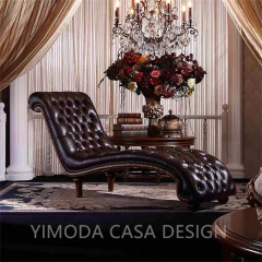 Antique Design Classic Hand-Carved Wooden Sofa Brown chesterfield chaise lounge sofa for Hotel Use Wholesale