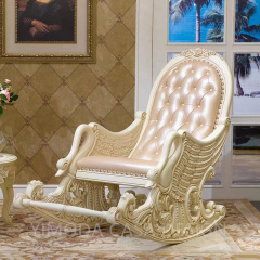 Classic European style Antique Sofa Furniture Luxury Living Room Vintage Carved Rocking leisure arm chesterfield chair