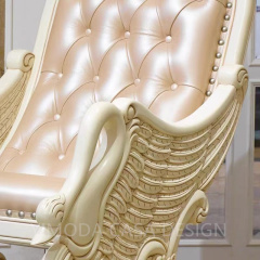 Classic European style Antique Sofa Furniture Luxury Living Room Vintage Carved Rocking leisure arm chesterfield chair