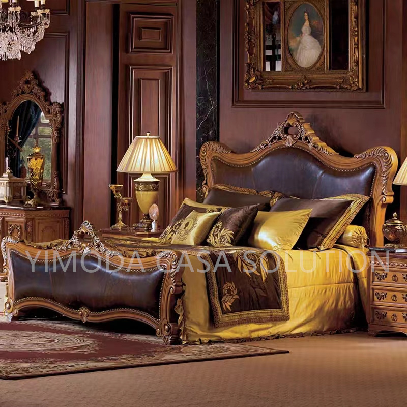 Custom Style Solid Wood Bedroom Furniture Solid Wood Carved Redwood Wardrobe Brown Antique Luxury Wardrobe