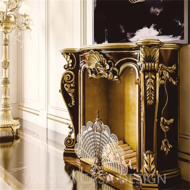 American Luxury Antique Dining Table Carved Brown Solid Wood Royal Villa Dining Table White Chesterfield Dining chair
