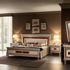 Home Hotel European French Classic Cabinet Drawers Bedroom Furniture Silver Dressing Luxury Solid Wood Wardrobe