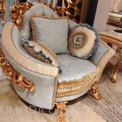 French Antique Living Room Furniture European Style Sectional blue chesterfield Sofas Luxury Solid Hand Carved blue chesterfield sofa set