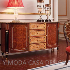 British antique Luxury Living Room Furniture Wooden Brown Sideboard Storage Cabinet Cupboard Display Cabinet