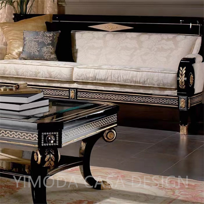 Luxury French Antique Sofas Baroque Seater White embroidery carved Sofa Hand Made Wood Carved Royal Classic Sofa Set
