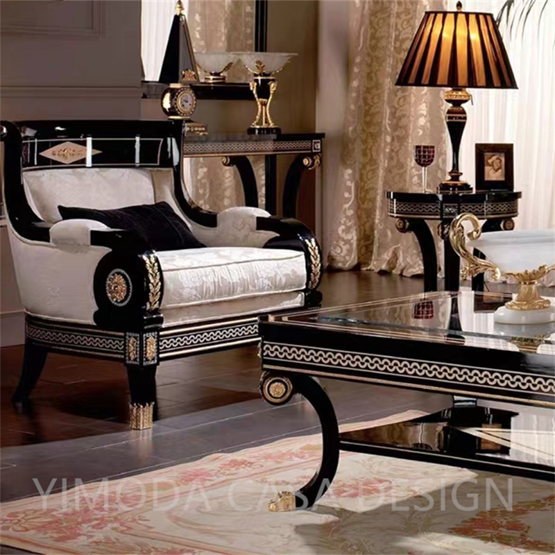 Luxury French Antique Sofas Baroque Seater White embroidery carved Sofa Hand Made Wood Carved Royal Classic Sofa Set