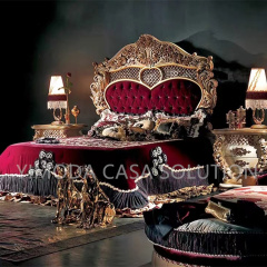 European Classic Antique Design Golden Carved wardrobe Vanities Solid Wood Furniture With Golden Cloth Storage Cabinets For Hotels And Villas
