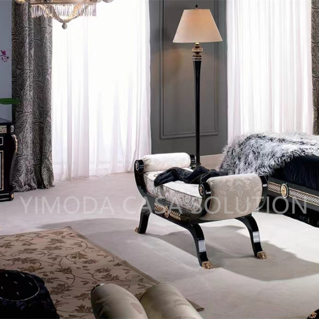 Antique European Style Luxury Chesterfield beige leather Bed European Traditional Style Bed Leather Carved Wood Beige tufted Bed Furniture