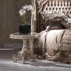 French Cream Style Luxury Princess Chesterfield Bed Beige European Style Bed Master Bedroom Stone Wedding Bed Bedroom Set