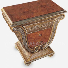 Custom Luxury Antique French Style Bedroom Furniture European Solid Wood Carved Double Purple Chesterfield Leather Wedding Bed king Size Royal Bed