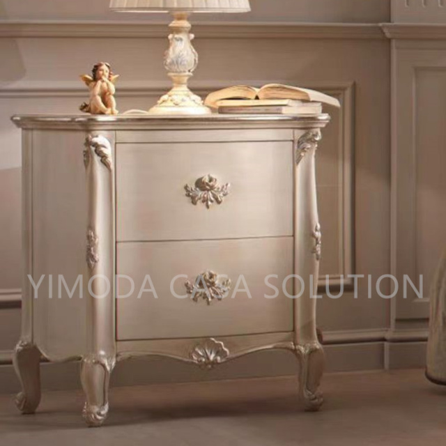 French Classical Home Furniture Luxury Antique Bed Chesterfield Beige velvet Solid Wood Bed for Master Bedroom Vintage Bed