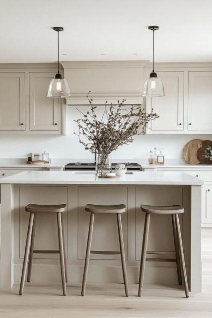 Villa High Luxury Eco-friendly Shaker Modular Custom Beige Modern Kitchen Cabinets For Apartment villa