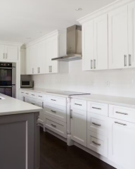 Custom Kitchen Cabinet Set Grey Shaker Complete With Island  to Assemble Soft Closing Drawers for Apartment Kitchen