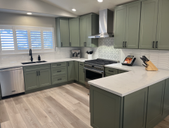 Modular Eco-Friendly Wood Smart Modern Luxury Kitchen Cabinet With Faucet Ready Assemble Pantry Furniture